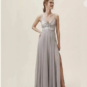 BHLDN Sadia Floral Embroidered Maxi Dress